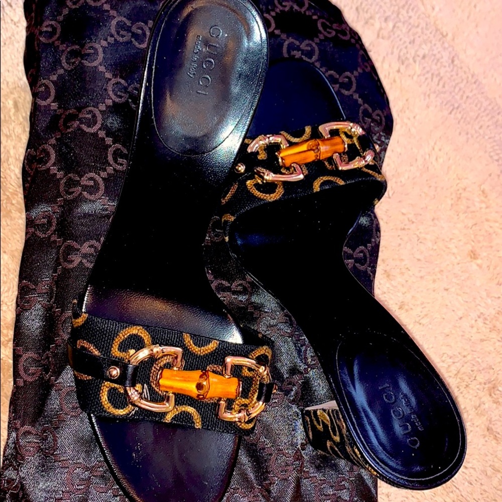 SOLD Auth Gucci Black Horsebit heels Sz 8.5 - Picture 3 of 13